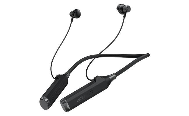 ACEFAST N6 Bluetooth 5.4 Wireless Neckband Earphones 120H Music Time in-Ear Magnetic Sport Earbuds Game Low Latency Supoort TF Card - Black
